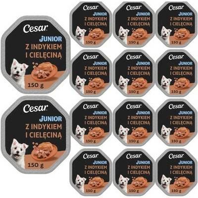 Cesar Junior s krůtou a telecím masem 14 x 150 g
