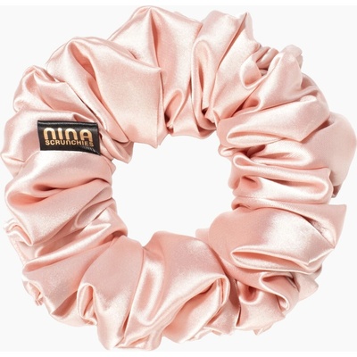 Nina Scrunchie - Saténová gumička pre kučeravé vlasy - púdrovoružová M