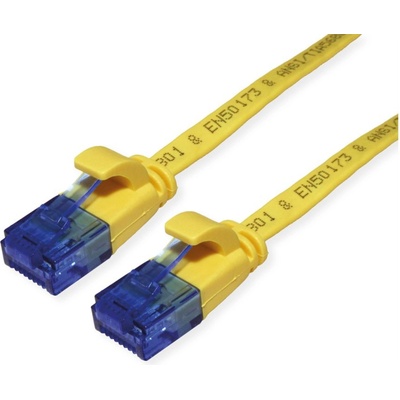 Roline VALUE 21.99. 2033 : : Кабел UTP Cat. 6a (Class EA), extra-flat, жълт, 3.0 м (21.99.2033)