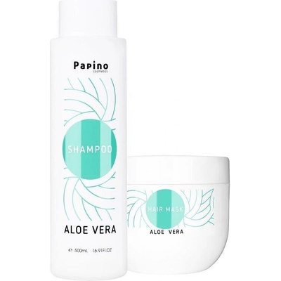 Papino Cosmetics Комплект с алое вера Papino Cosmetics Aloe Vera Shampoo & Mask за дълбока хидратация