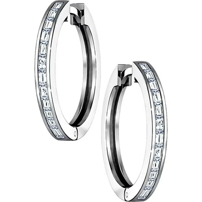 Zlaton Náušnice bílé zlato kruhy 2cm 4.35g s diamantem 0.460ct 000610812239