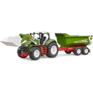BRUDER Bruder 3452 roadmax / Трактор с челен товарач и ремарке (br 3452)