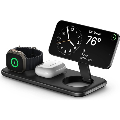 Satechi Qi2 Trio Wireless Charging Pad - with Type A, C, G plugs - Space gray (ST-QTPM-EA)