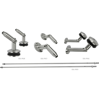 Set na sklenený prístrešok pre sklo 8 - 12,76 mm, AISI 304