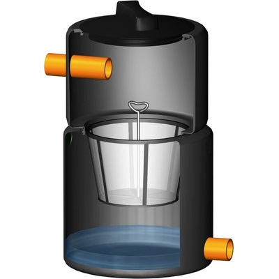 MEA WATER MANAGEMENT Šachta s manuálnym filtrom a PE košom na odstránenie lístia DN100 MEA
