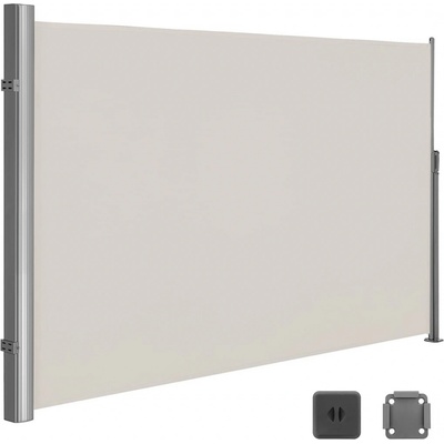 Songmics Boční markýza Orrine 200x400 cm béžová