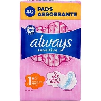 Always Ultra Sensitive Normal hygienické vložky S Krídelkami 40 ks