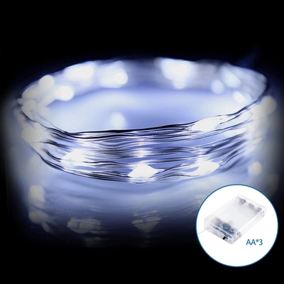 Aigostar - LED верига 20xLED/3xAA 2, 3m студено бяло (AI1318)