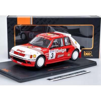 IXO Peugeot 205 T16 No.3 Belga Rally Ypres B. Darniche/A.Mahe 1985 1:18