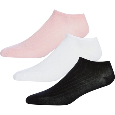DKNY Womens 3 Pack Trainer Liner Emaline - White/Pink/Blck