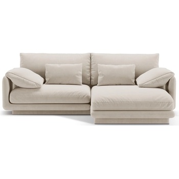 Micadoni Бял кадифен ъглов диван (десен ъгъл) Torino - Micadoni (MIC_RC_S_184_F1_TORINO1)