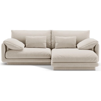 Micadoni Бял кадифен ъглов диван (десен ъгъл) Torino - Micadoni (MIC_RC_S_184_F1_TORINO1)