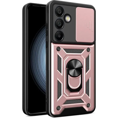 HQWear Hybrid Armor Camshield със стойка и капак за камера за Samsung Galaxy A36 - розов (5907769372810)