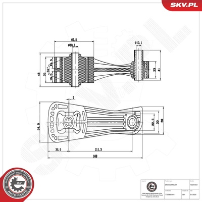 Uloženie, motor ESEN SKV 75SKV051