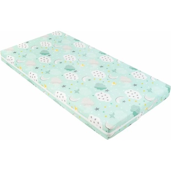 KikkaBoo Детски матрак Kikka Boo - Fantasia Plus, 60 x 120 x 8 cm, Clouds Mint (41107030022)