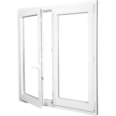 Aluplast Dvoukřídlé okno, 1200 x 1500 mm bílá levé Dvojsklo Ug=1,1