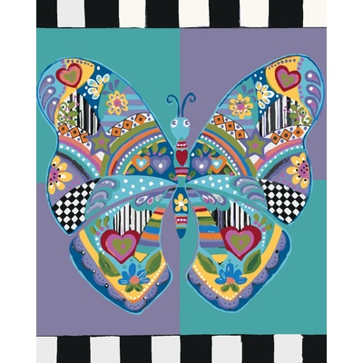 ZUTY Malování podle čísel MOTÝL JONNA JAMES Rozměr 80 x 100 cm Rámování bez rámu a bez vypnutí plátna
