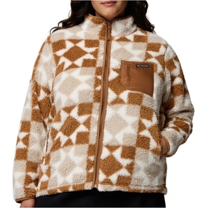 Columbia Дамско поларено яке Columbia Women's West Bend Print Full Zip II Fleece jacket - Camel Brown / Cozy Quilt (105-7607-0113)