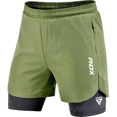 MMA trenky RDX T16 2v1 zelené