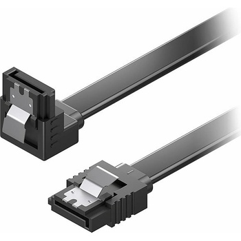 AlzaPower SATA 3.0 6 Gbps 90° 0.5m čierny APW-CBSA3905B