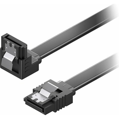 AlzaPower SATA 3.0 6 Gbps 90° 0.5m čierny APW-CBSA3905B