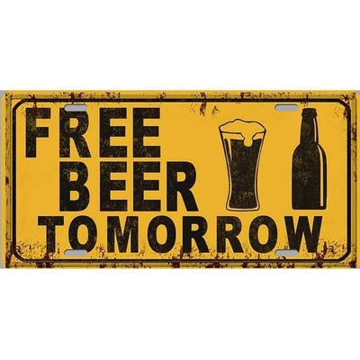Ceduľa Free Beer Tomorrow