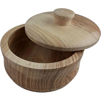 Дървена купа с капак за ядки и бонбони (6245)