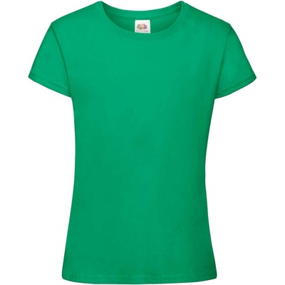 Fruit of the Loom Girls' T-shirt Sofspun 610150 zelená