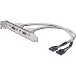 Premiumcord USB конектор (2x USB - A) Вграден, за монтиране на дънната платка KUZAS (KUZAS)
