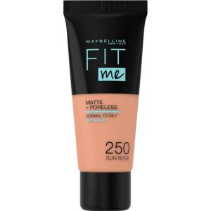 Maybelline New York Maybelline Фон дьо тен Fit Me Matte, 250 Sun Beige, 30 ml - ozone