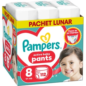 Pampers Пелени-гащички Pampers Active Baby - Размер 8, 17+ kg, 112 броя (1100053083) - baby