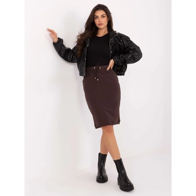 Skirt-RV-SD-4793-1.32-dark brown čierna hnedá