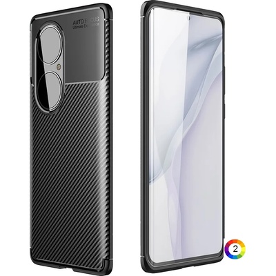 Huawei P50 Pro Удароустойчив Carbon Fiber Калъф и Протектор