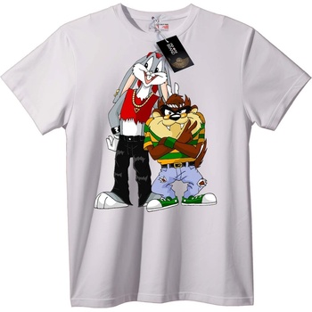 NOONEBRAND Тениска Bugs Bunny & Taz - 7XL, Black