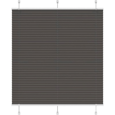 vidaXL Плисирана щора черна 115x100 cm Ширина на плата 114, 4 cm (4015129)
