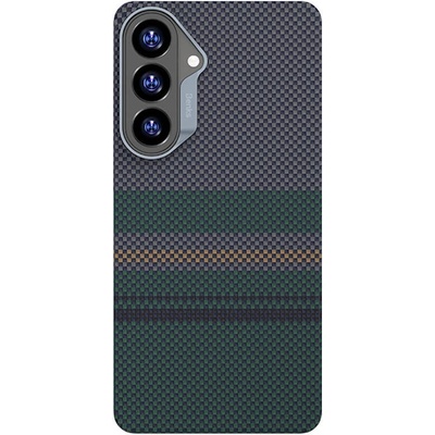 Benks Кевларен кейс с MagSafe за Samsung Galaxy S26 - Benks Armor Air Aurora Kevlar Case 600D (черен-зелен) (C048)