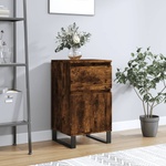 vidaXL Бюфет опушен дъб 40x35x70 см инженерно дърво (831174)