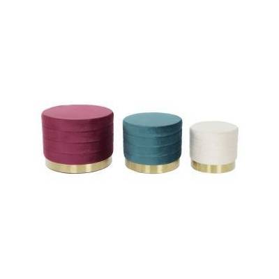 Cтепенки DKD Home Decor Кадифе 60 x 60 x 45 cm Дървен MDF b4db52