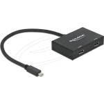 Delock Сплитер от mini Dsplay Port 1.2 мъжко към 2 x Display Port 4K женско (DELOCK-87695) - xtreme