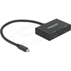 Delock Сплитер от mini Dsplay Port 1.2 мъжко към 2 x Display Port 4K женско (DELOCK-87695) - xtreme
