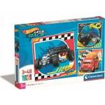 Clementoni Hot Wheels puzzle 3x48pcs
