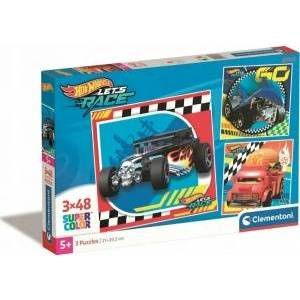 Clementoni Hot Wheels puzzle 3x48pcs