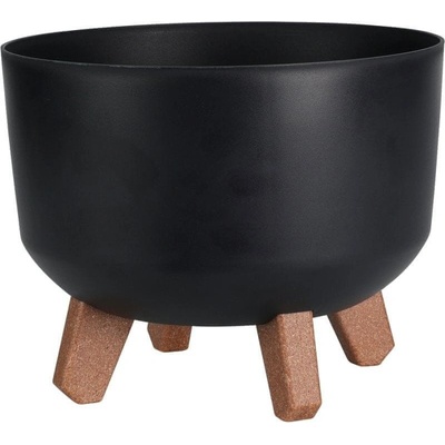 PROGARDEN Květináč na nožkách kulatý 24 cm černý