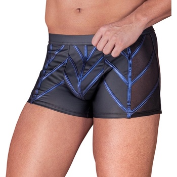 NEK Cool Matte Look Pants with Blue Metallic Stripes 2133555 Black XL