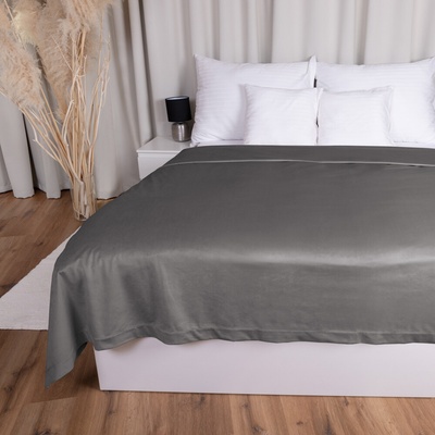 Biante Zamatový prehoz na posteľ Velvet Prémium SVP-017 Tmavo sivý 220x240 cm