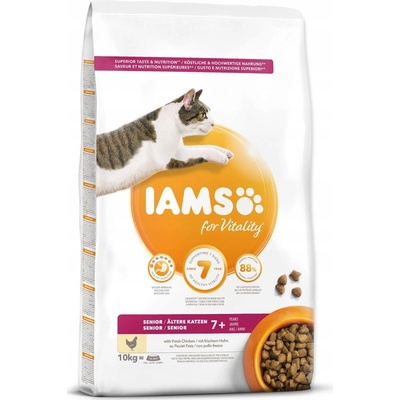 IAMS for Vitality pre staršie mačky s čerstvým kuracím mäsom 10 kg