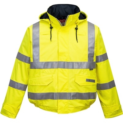 PortWest bunda Bomber Bizflame Rain Hi-Vis Antistatic S773 zateplená reflexní Žlutá