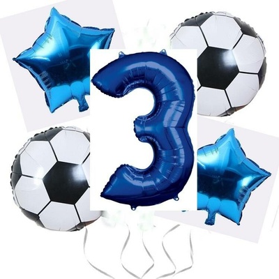 Balónkový set Fotbal modrý 3.narozeniny