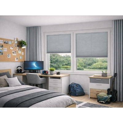 Zebra-Shop Plissé Lux Simple SV.ŠEDÁ PP159 72 x 191-230 cm