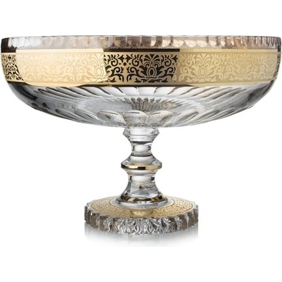 Bohemia Crystal Ručně broušená mísa na noze Romantic 305 mm